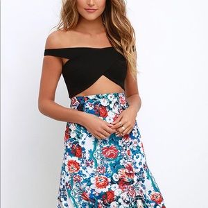 NBD Whisper Dress in Black / floral size small